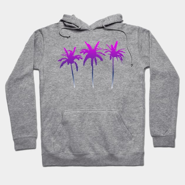 purple pink palm tree design Hoodie by Artistic_st